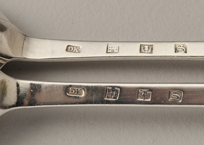Scottish Silver Hanoverian Table Spoons (Pair) - Daniel Ker, Sine Metu, Jameson Family 